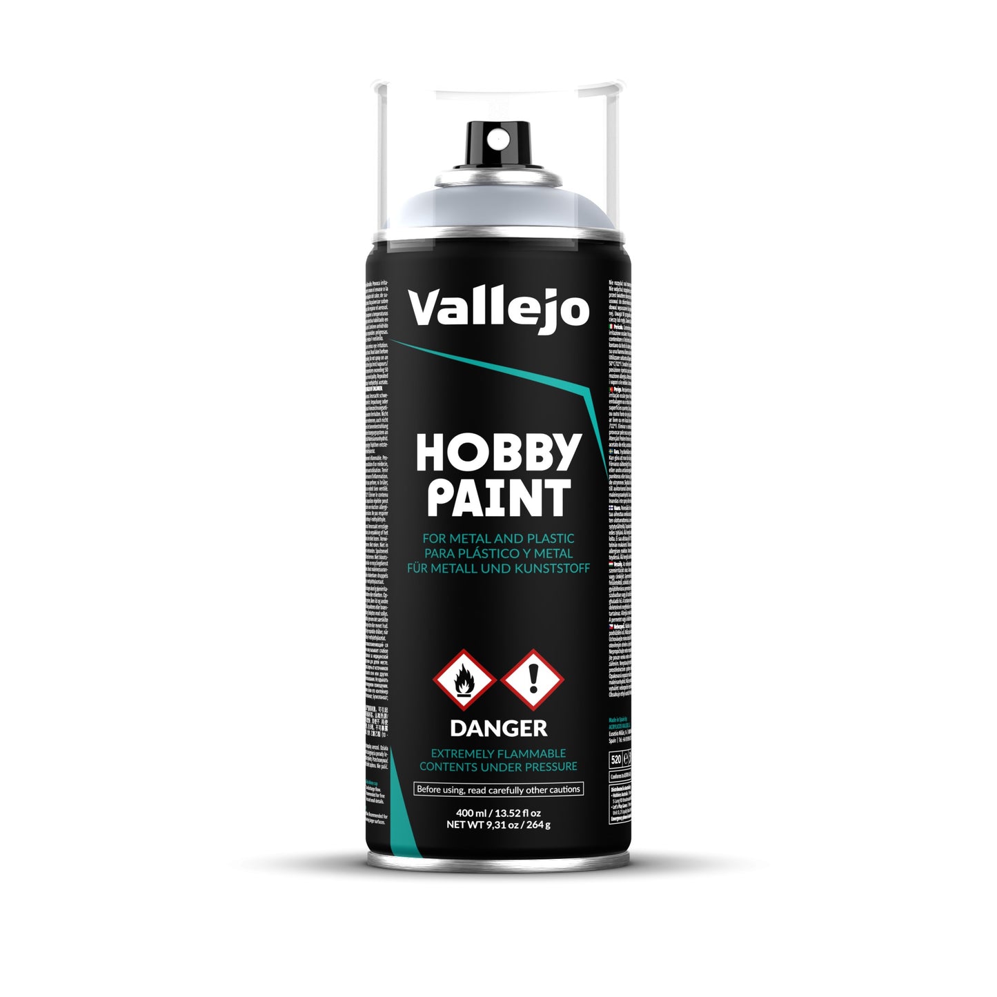 Vallejo Aerosol Spray Primer - Silver 400ml - PICKUP ONLY