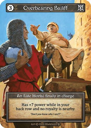 Overbearing Bailiff (Foil) - Arthurian Legends Foil