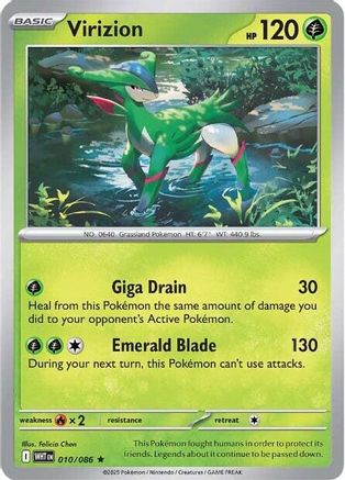 Virizion 010/086 - Holofoil SV White Flare - Rare