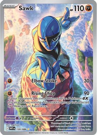 Sawk 128/086 - Holofoil SV White Flare - Illustration Rare