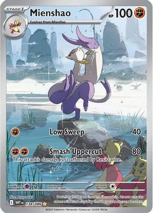 Mienshao 132/086 - Holofoil SV White Flare - Illustration Rare