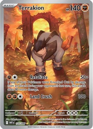 Terrakion 133/086 - Holofoil SV White Flare - Illustration Rare