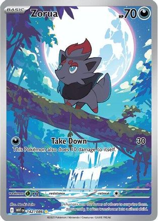Zorua 140/086 - Holofoil SV White Flare - Illustration Rare