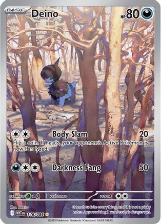 Deino 142/086 - Holofoil SV White Flare - Illustration Rare