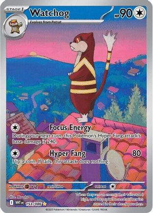 Watchog 152/086 - Holofoil SV White Flare - Illustration Rare