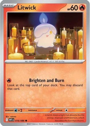 Litwick 015/086 - Reverse Holofoil SV Black Bolt - Common