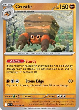 Crustle 055/086 - Reverse Holofoil SV Black Bolt - Uncommon