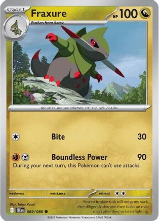 Fraxure 071/086 - Reverse Holofoil SV Black Bolt - Common