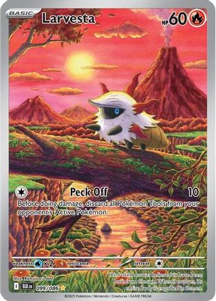 Larvesta 103/086 - Holofoil SV Black Bolt - Illustration Rare