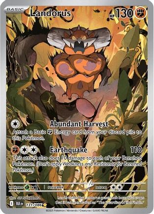 Landorus 137/086 - Holofoil SV Black Bolt - Illustration Rare