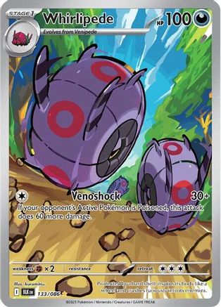 Whirlipede 139/086 - Holofoil SV Black Bolt - Illustration Rare