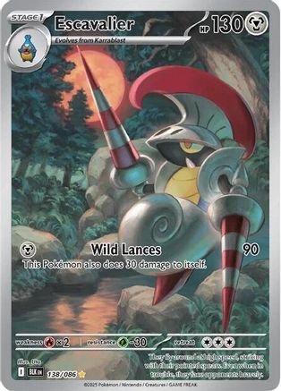 Escavalier 146/086 - Holofoil SV Black Bolt - Illustration Rare