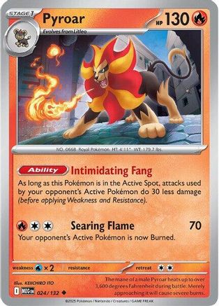 Pyroar 024 ME01 Mega Evolution - Uncommon