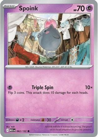 Spoink 062 - Reverse Holofoil ME01 Mega Evolution - Common
