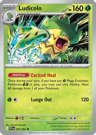 Ludicolo 007/094 ME02 Phantasmal Flames - Uncommon