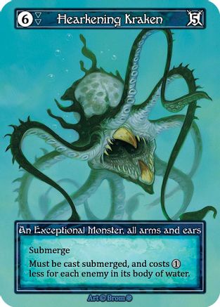 Hearkening Kraken (Foil) - Gothic Foil