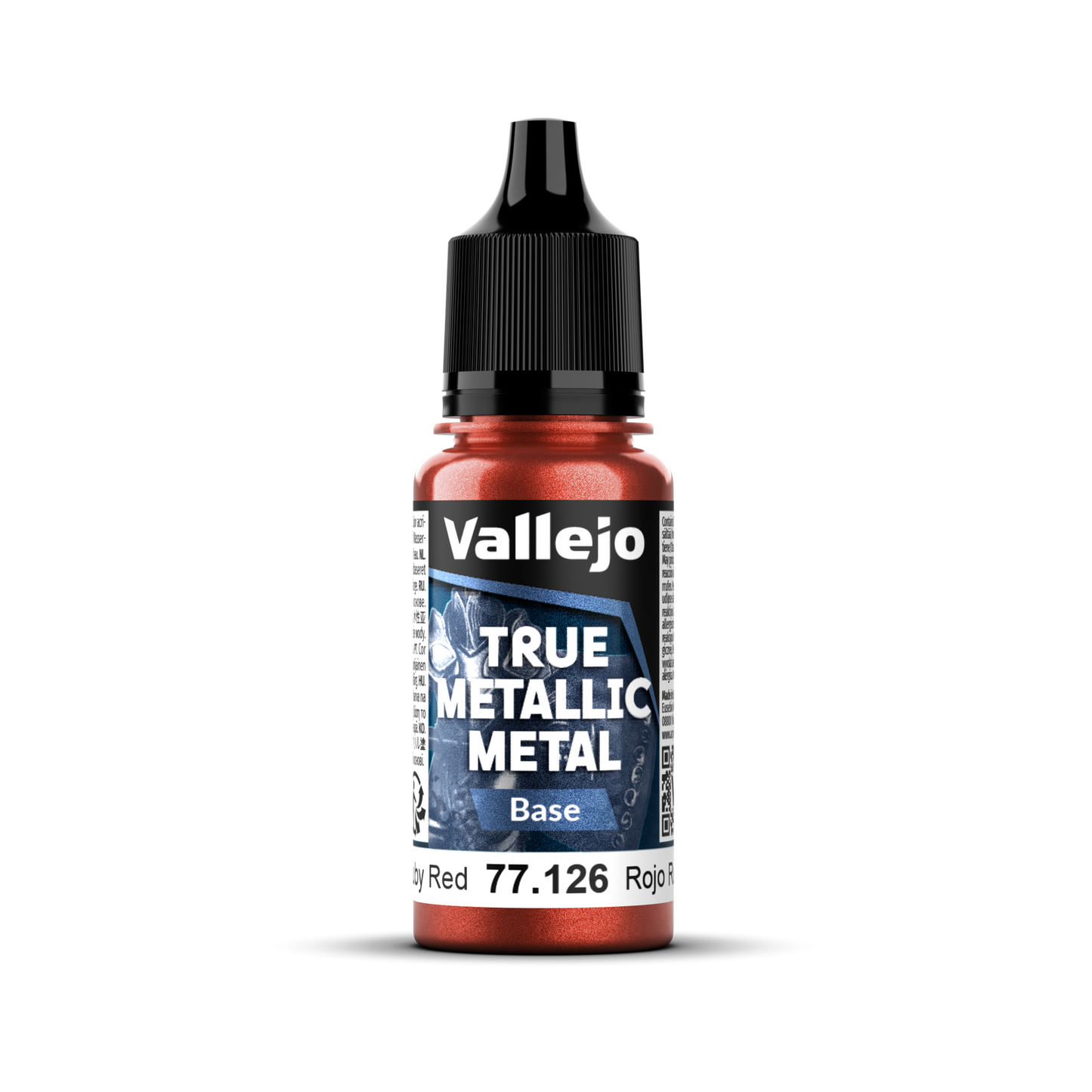 Vallejo True Metallic Metal: Base - Ruby Red 18 ml