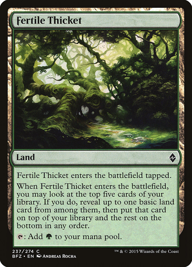 Fertile Thicket [Battle for Zendikar] Foil