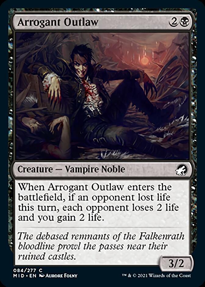Arrogant Outlaw [Innistrad: Midnight Hunt] Foil