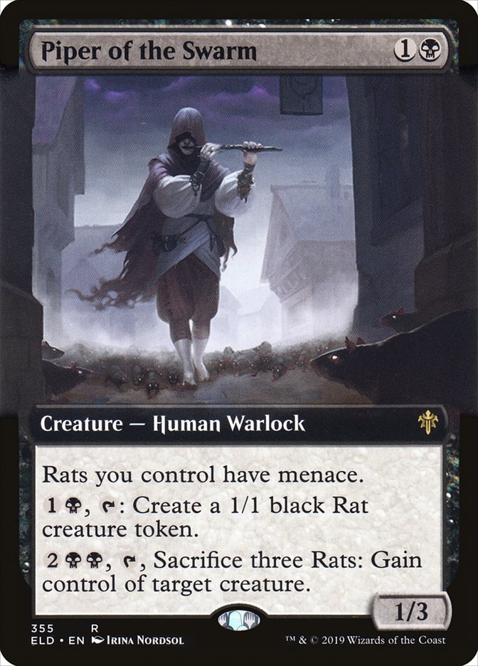 Piper of the Swarm (Extended Art) [Throne of Eldraine] Foil