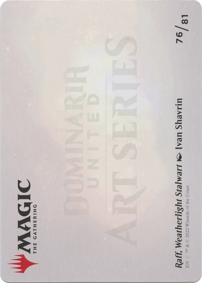 Raff, Weatherlight Stalwart // Raff, Weatherlight Stalwart  [Dominaria United Art Series] (Borderless) Foil