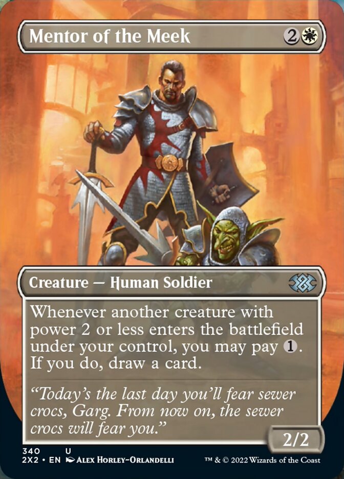 Mentor of the Meek (Borderless Alternate Art) [Double Masters 2022] Foil