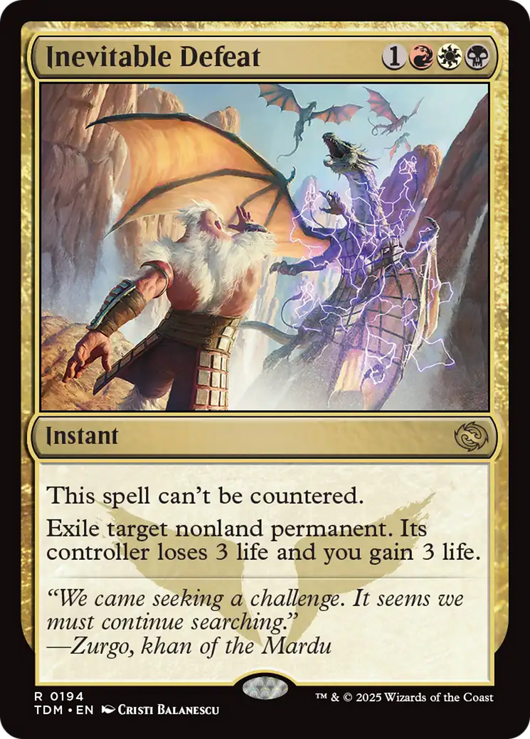Inevitable Defeat [Tarkir: Dragonstorm] Foil