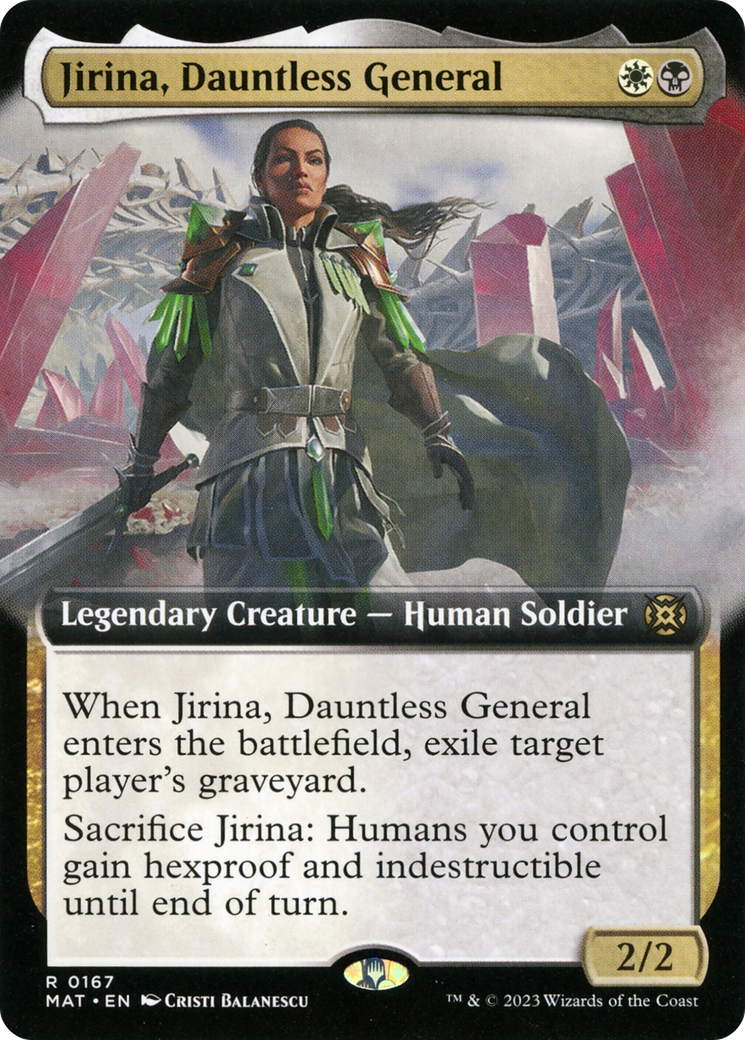 Jirina, Dauntless General (Extended Art) [March of the Machine: The Aftermath] Foil