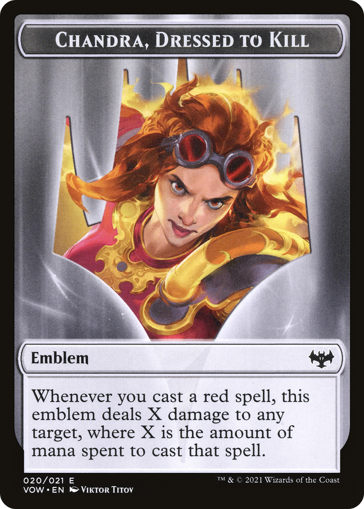 Chandra, Dressed to Kill Emblem  [Innistrad: Crimson Vow Tokens]