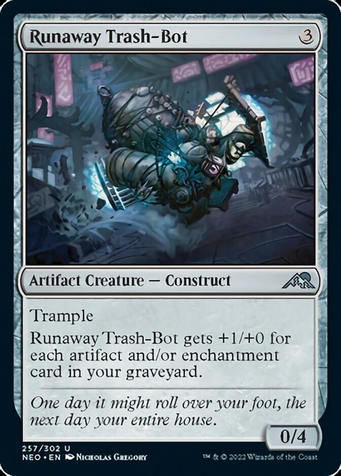 Runaway Trash-Bot [Kamigawa: Neon Dynasty] Foil