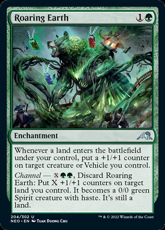 Roaring Earth [Kamigawa: Neon Dynasty] Foil