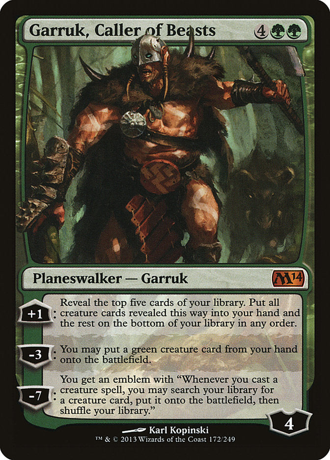 Garruk, Caller of Beasts [Magic 2014] Foil