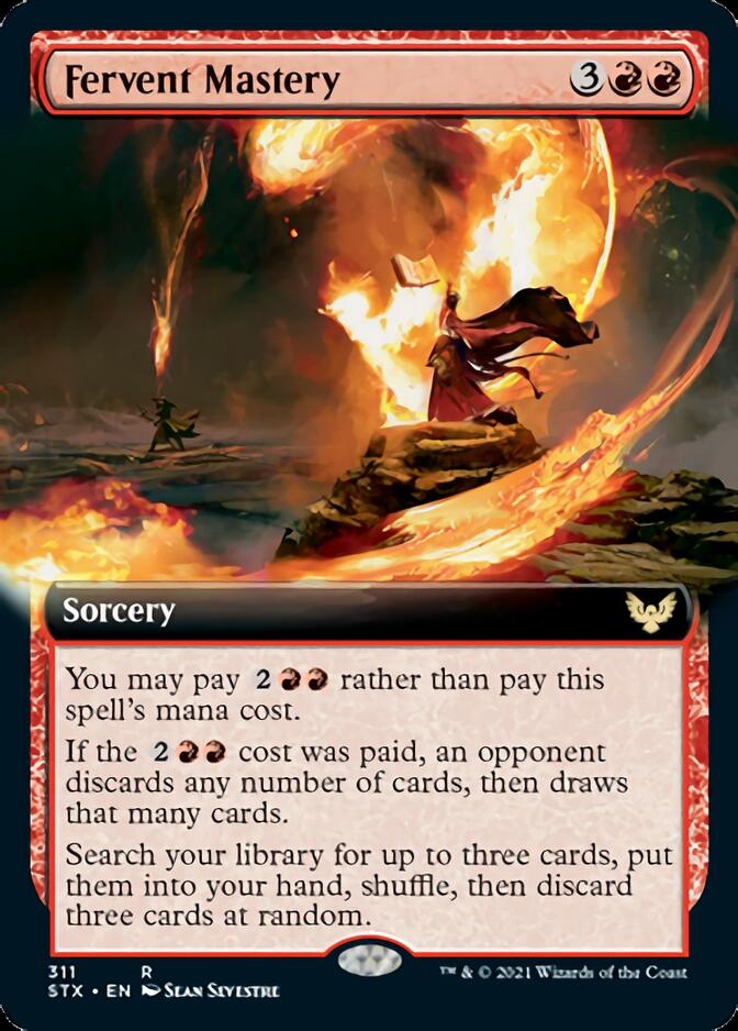 Fervent Mastery (Extended Art) [Strixhaven: School of Mages] Foil