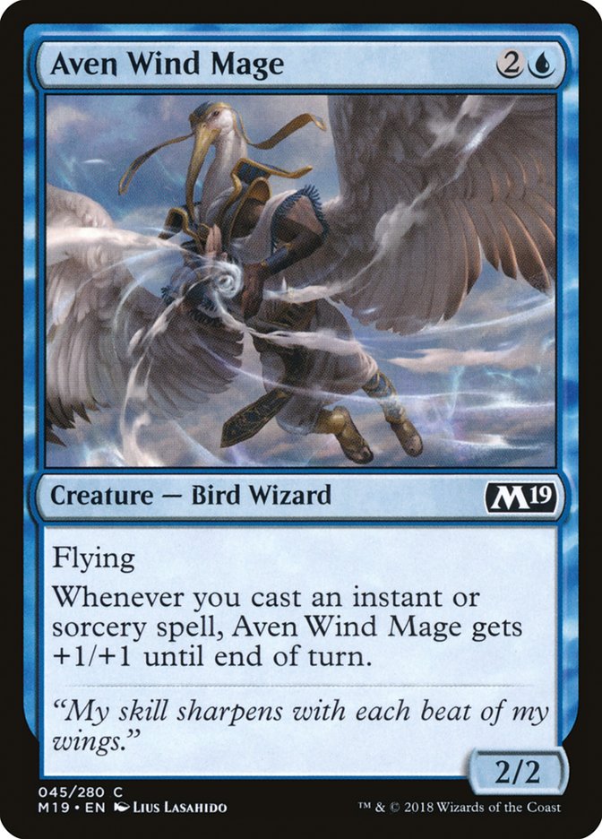 Aven Wind Mage [Core Set 2019] Foil