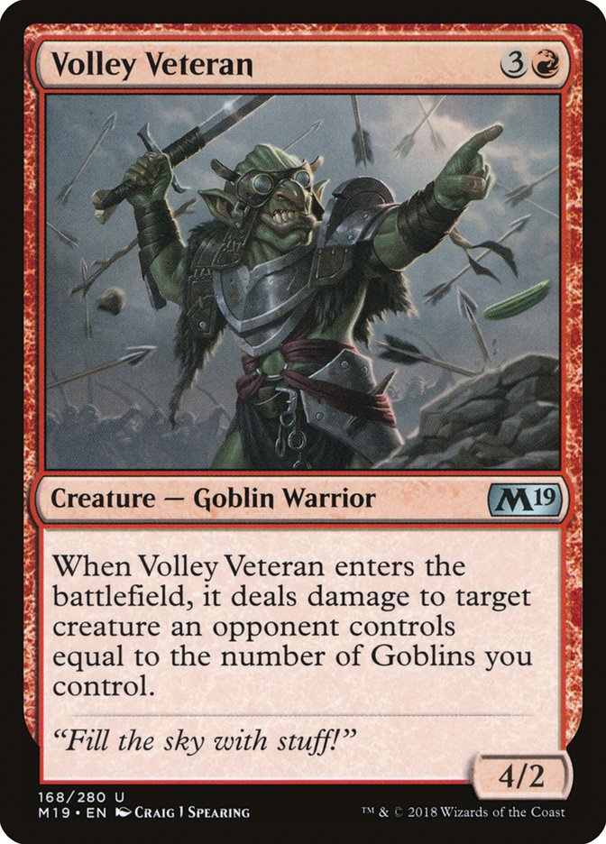 Volley Veteran [Core Set 2019] Foil