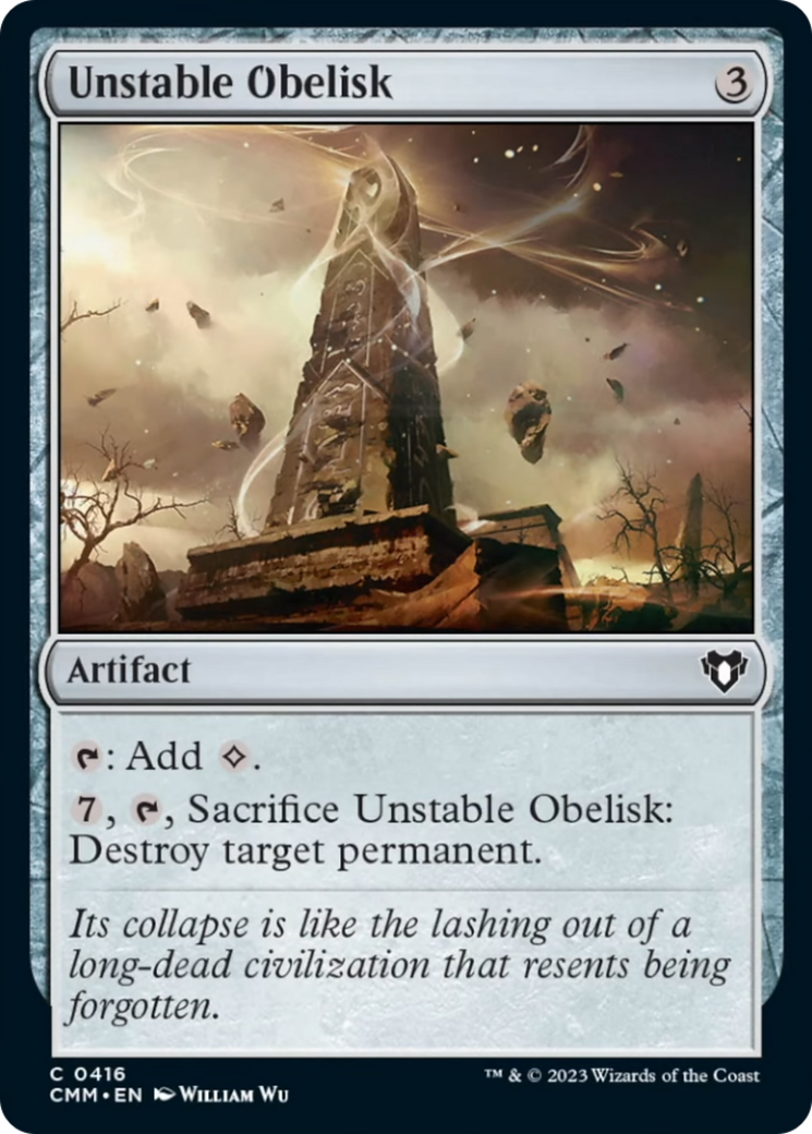 Unstable Obelisk [Commander Masters] Foil