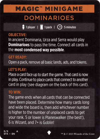 Dominarioes // Dominarioes (cont'd)  [Strixhaven: School of Mages Minigames]