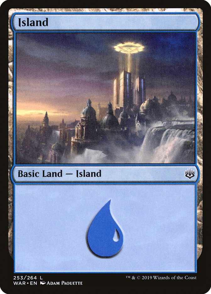 Island (253) [War of the Spark] Foil