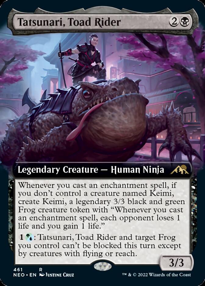 Tatsunari, Toad Rider (Extended Art) [Kamigawa: Neon Dynasty] Foil