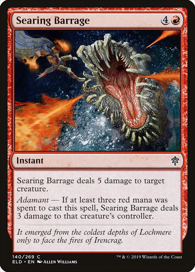 Searing Barrage [Throne of Eldraine] Foil