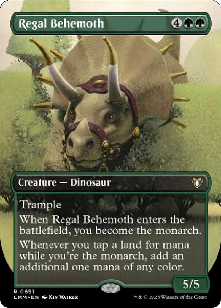 Regal Behemoth (Borderless Alternate Art) [Commander Masters] Foil