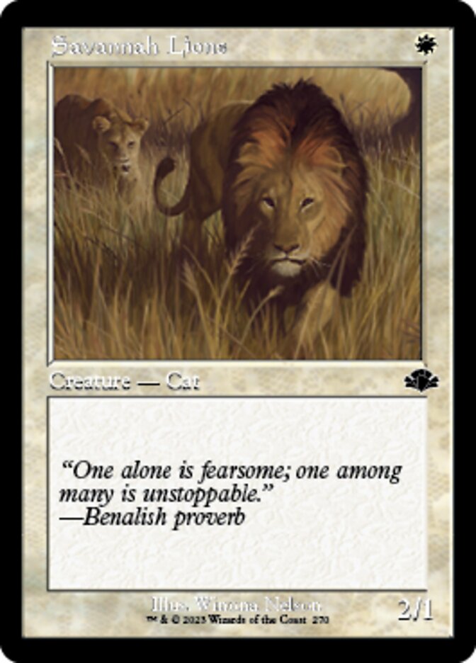 Savannah Lions (Retro) [Dominaria Remastered] Foil