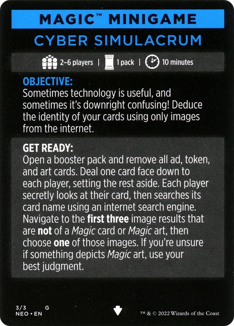 Cyber Simulacrum // Cyber Simulacrum (cont'd)  [Kamigawa: Neon Dynasty Minigames] Foil