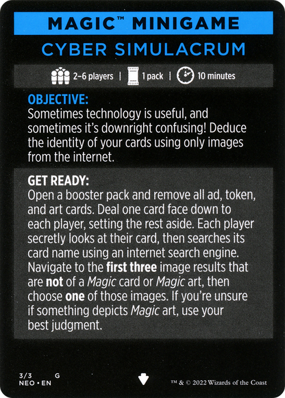 Cyber Simulacrum // Cyber Simulacrum (cont'd)  [Kamigawa: Neon Dynasty Minigames]
