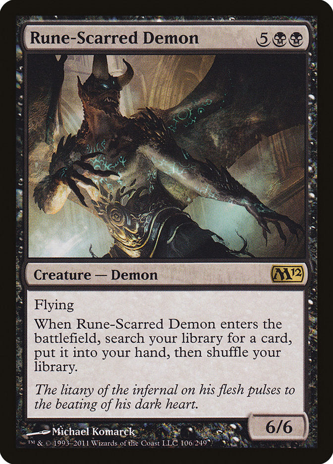 Rune-Scarred Demon [Magic 2012] Foil