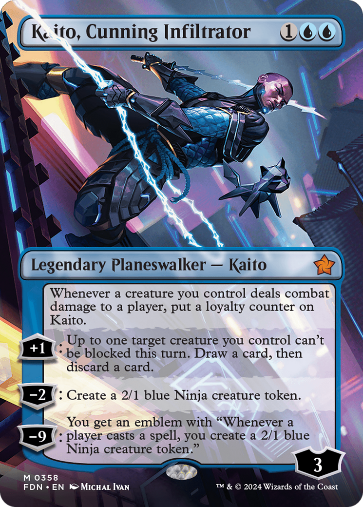 Kaito, Cunning Infiltrator (Borderless) [Foundations] Foil