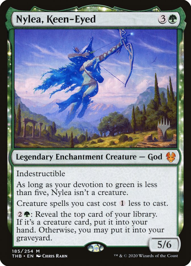 Nylea, Keen-Eyed (Promo Pack) [Theros Beyond Death Promos] Foil