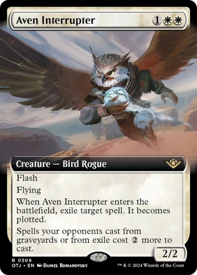 Aven Interrupter (Extended Art) [Outlaws of Thunder Junction] Foil