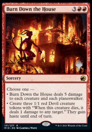 Burn Down the House (Promo Pack) [Innistrad: Midnight Hunt Promos] Foil