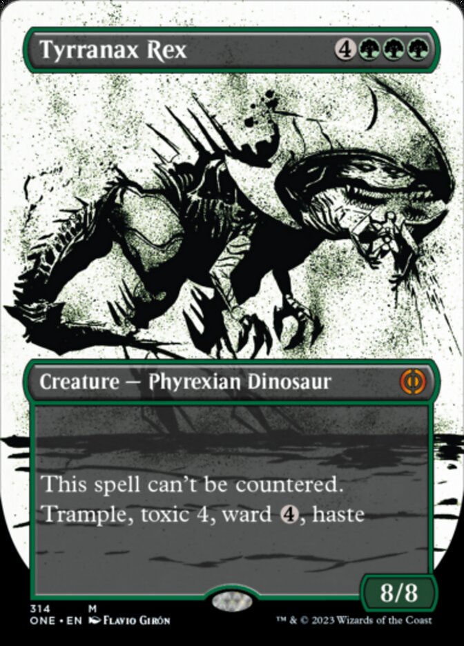 Tyrranax Rex (Borderless Ichor) [Phyrexia: All Will Be One] Foil